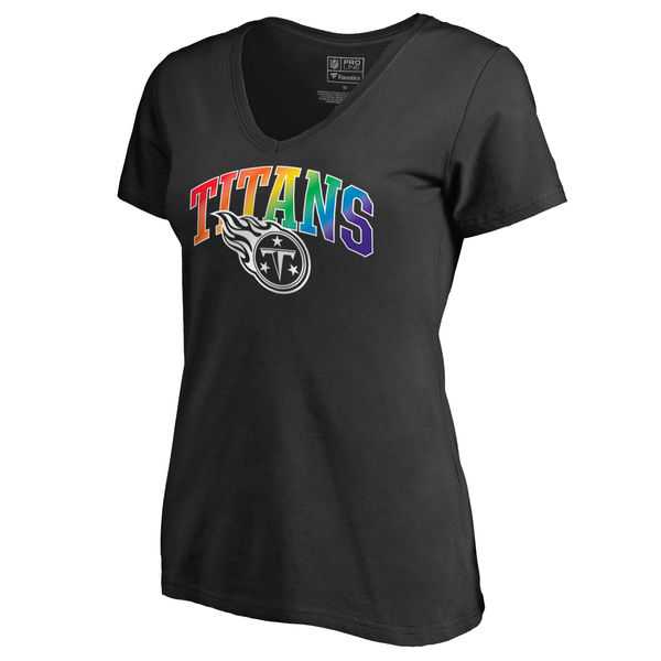 Women's Tennessee Titans NFL Pro Line by Fanatics Branded Black Plus Sizes Pride T-Shirt,We sell and wholesale Women's Tennessee Titans NFL Pro Line by Fanatics Branded Black Plus Sizes Pride T-Shirt on line form chian!